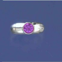 SPC 6mm ROUND PURPLE CZ RING