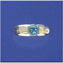 SPC 6mm ROUND SYN.BLUE TOPAZ RING      =