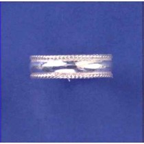 SPC 6mm BAND RING WITH ROPE EDGES      =