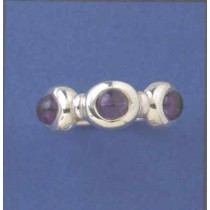 SPC 3 STONE CAB.IMM.AMETHYST RING