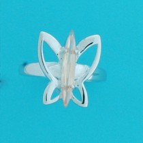 SPC CHAMPAGNE CZ BUTTERFLY RING