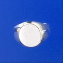 SPC HEAVY 14x10mm OVAL SIGNET RING     =