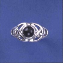 SPC 6mm ONYX CUTOUT SHANK CELTIC RING  =