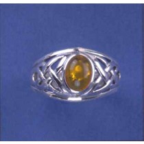 SPC 8x6 AMBER CELTIC CUTOUT DES.RING   -