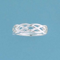 SPC 6mm OPEN CELTIC HALF PLAIT RING