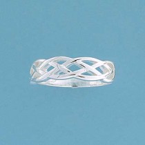 SPC 6mm OPEN CELTIC HALF PLAIT RING