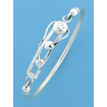 SPC RM STYLE ROSE/LEAVES CLIP BANGLE   =