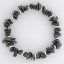 SPC HEMATITE CHIPS ELASTIC BRACELET