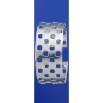 SPC SQ.PIERCED HOLES 25mm WIDE BANGLE  =
