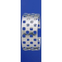 SPC SQ.PIERCED HOLES 25mm WIDE BANGLE  =