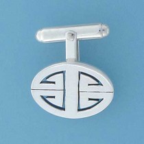 SPC 20x15mm OVAL CUTOUT CELTIC CUFFLINK=