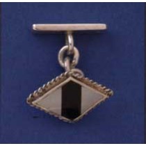 SPC ONYX/MOP DIAMOND CUFFLINK