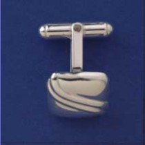 SPC 15mm LINED CUSHION SHAPE CUFFLINKS =