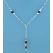 SPC GARNET BEAD Y CHAIN                =