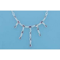 SPC SMALL TEARDROP IMM.AMETHYSYT CHAIN =