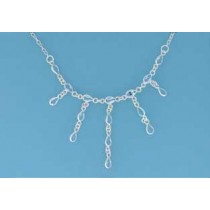 SPC SMALL TEARDROP IMM.AQUA FANCY CHAIN=