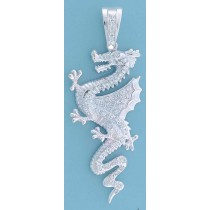 SPC CZ SET FLYING DRAGON PENDANT-BLING =