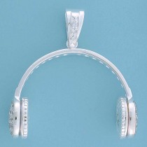 SPC CZ SET HEADPHONES PENDANT-BLING    =