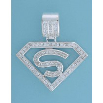 SPC CZ SET SUPER S PENDANT-BLING       =