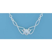 SPC OVAL CZ FANCY PENDANT ON CHAIN     =