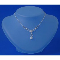 SPC RM STYLE ROSES/CZ NECKLACE