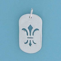 SPC 22x13mm CUTOUT FLEUR-DE-LYS TAG    =