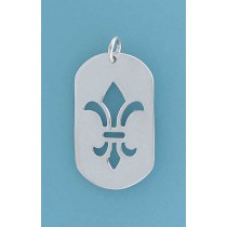 SPC 33x19mm CUTOUT FLEUR-DE-LYS TAG    =