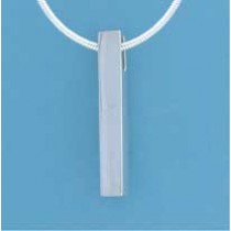 SPC 25x4x4mm POLISHED BAR PENDANT     +C