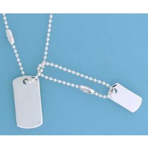 SPC DOUBLE DOGTAG 20" 2mm BEAD CHAIN   =