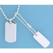 SPC DOUBLE DOGTAG 22" 3mm BEAD CHAIN