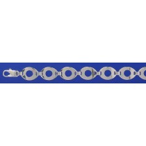 SPC ROUND CUTOUTS OVAL LINK BRACELET   =