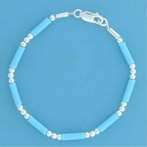 SPC TURQUOISE RUBBER TUBE BRACELET    =]
