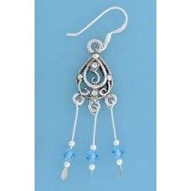 SPC BLUE CRYSTAL DROP EARRINGS