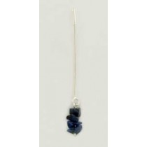 SPC SNAKE CHAIN LAPIS CHIPS DROP EARRING