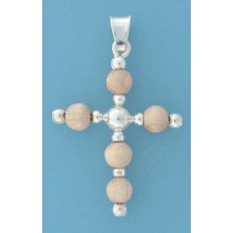 SPC WOODEN BEAD CROSS