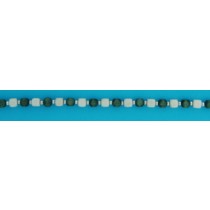 SPC GREEN/WHITE WOODEN BEAD BRAC