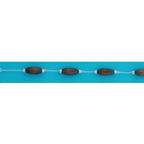 SPC DARK WOOD BEANS/BEADS BARLEY BRAC.