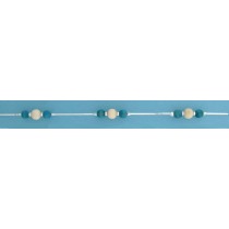 SPC BLUE/LIGHT WOOD TRIPLE BEAD BRAC.