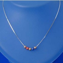 SPC 16" COBRA CHAIN WITH COLOURED BEADS=