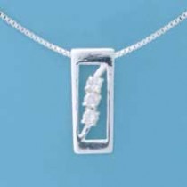 SPC 16" BOX CHAIN WITH CZ PENDANT      =
