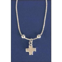 SPC CROSS PENDANT ON 17" ROUND BOX CHAIN