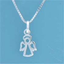 SPC 16" BOX CHAIN/CUTOUT ANGEL PENDANT =