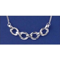 SPC 4 OVAL RINGS CURB NECKLACE