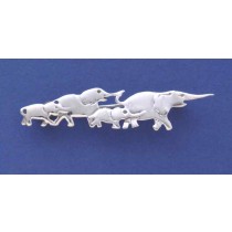 SPC WALKING ELEPHANT FAMILY BROOCH     =