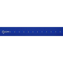 SPC 16in BLUE PVC BEAD CHAINS