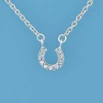 SPC 9mm CRYSTAL SET HORSESHOE/16" CHAIN=