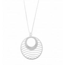 SPC FANCY ROUND CUTOUT PENDANT/16"CHAIN