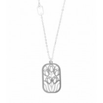 SPC FANCY RECT FLOWER PENDANT/16 CHAIN