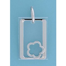 SPC CUTOUT FLOWER/CLEAR PERSPEX PEND.