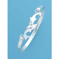 SPC DOUBLE DOLPHIN CLIP BANGLE         =